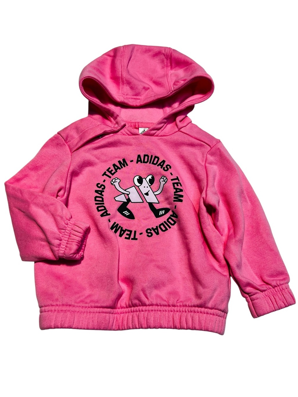 adidas baby’s 12M‎ Hot Pink Hoodie with Team Graphic
